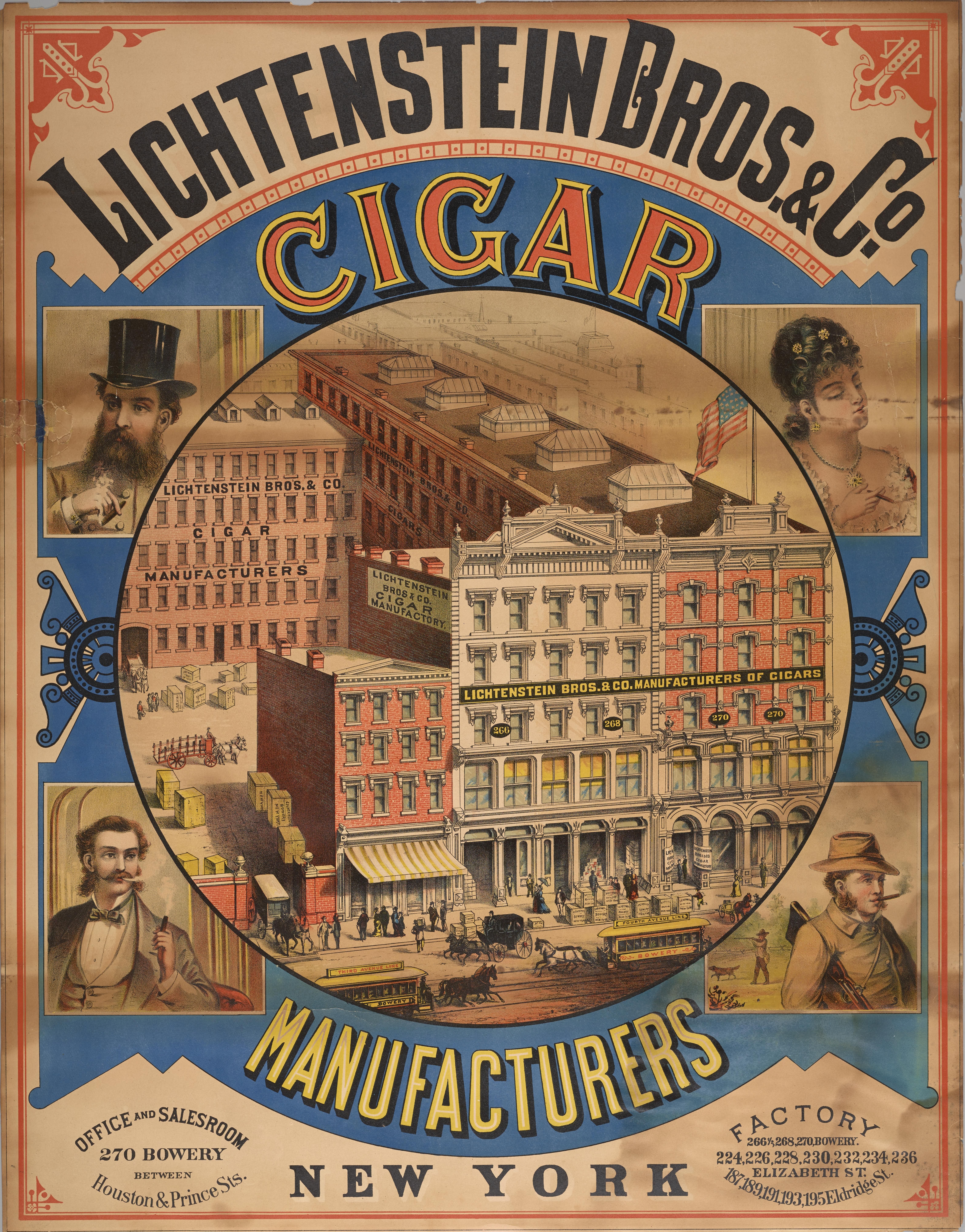 Lichtenstein Brothers Cigar Factory Advertisement